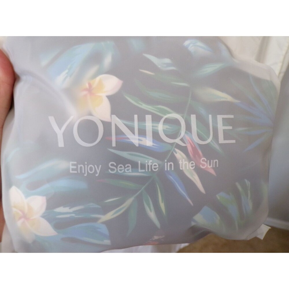 YONIQUE Women's Floral Tankini Top Tank Swim Top Size L 0627 - Picture 7 of 8